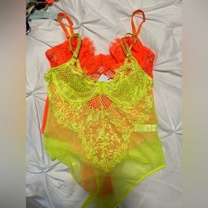 Lace Bustier Bodysuit x2
